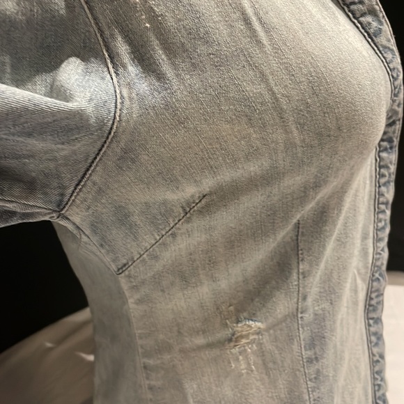 Guess Denim round hem Shirt long back & shirt frontsize XS - Picture 6 of 12